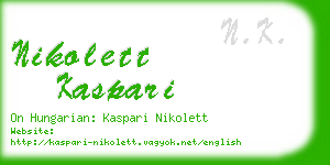 nikolett kaspari business card